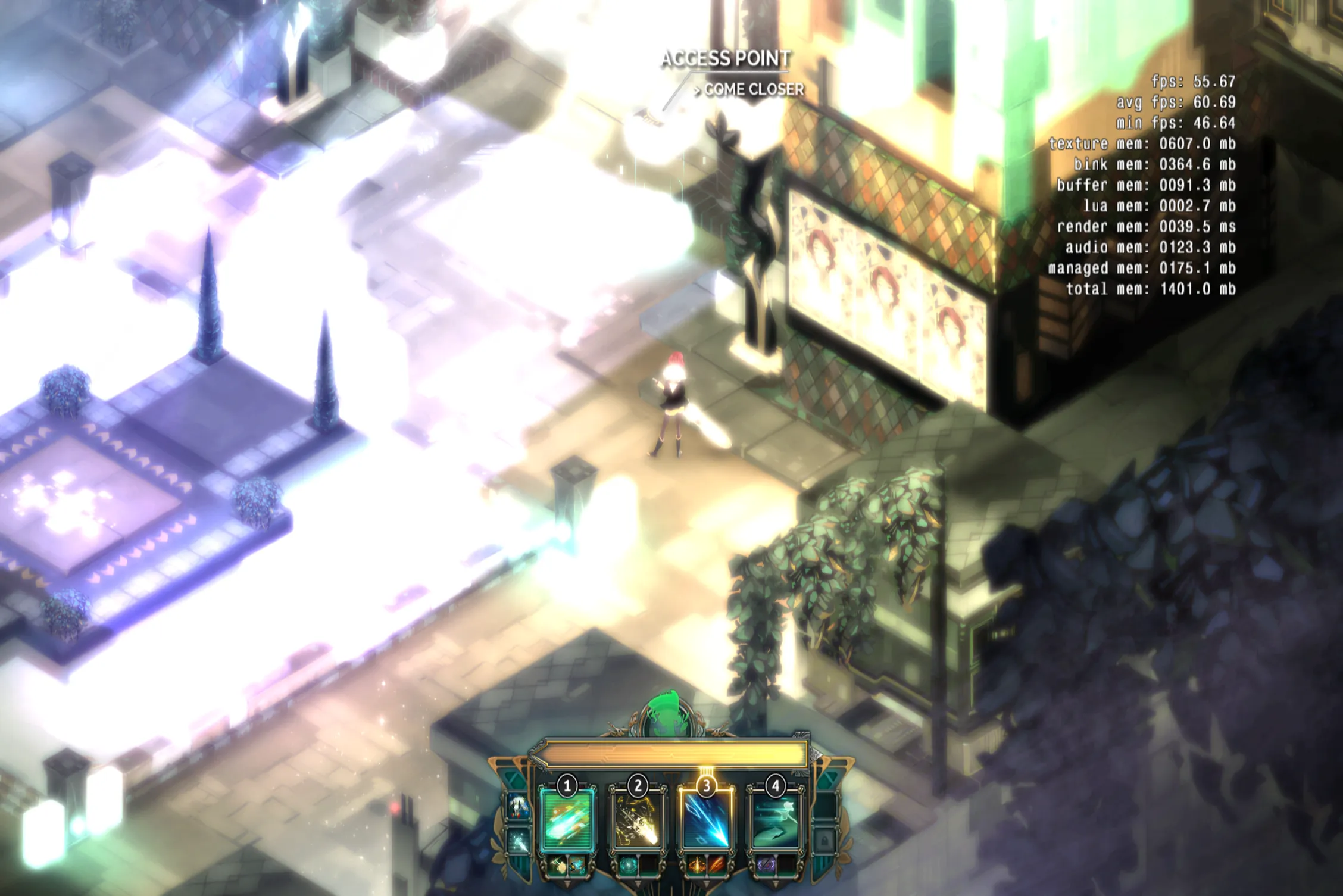 A very blurry screenshot of the game