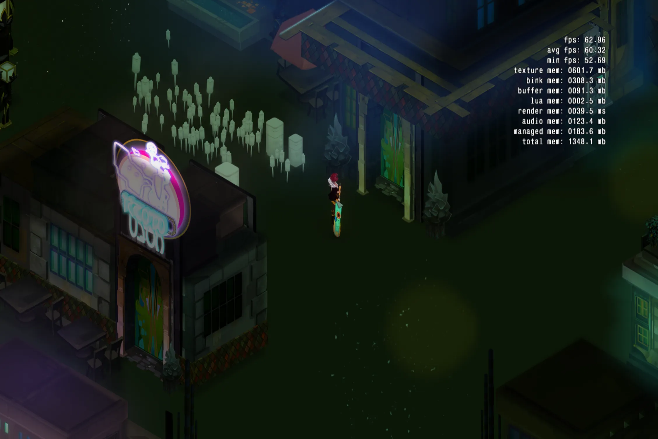 A screenshot of the game with all effects disabled