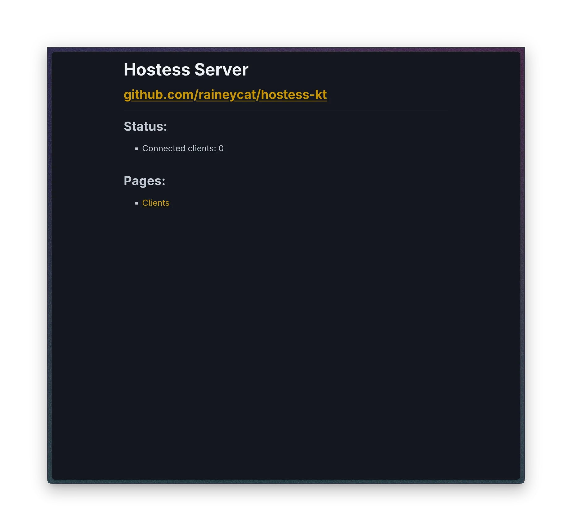 A screenshot of the web interface